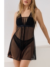 Lisca Lovelace black slipdress