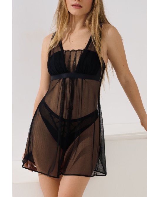 Lisca Lovelace black slipdress