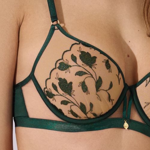 Lisca Gloriosa forest green padded bra