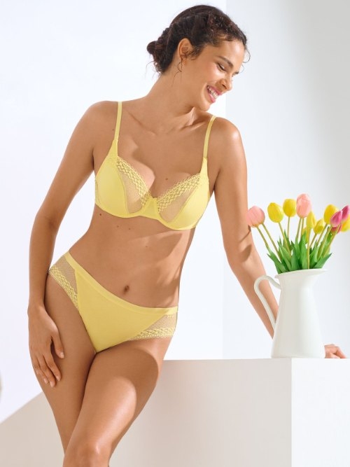 Lisca Pompeya yellow non-padded bra