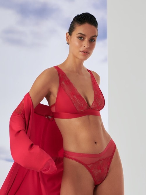 Lisca Sympathy red wireless bra