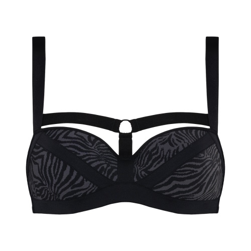 Marlies Dekkers Wing Power grey/black padded bra