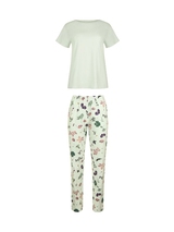 Lisca Pompeya green/print pajama