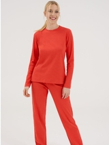 Lisca Lucky orange pyjama shirt