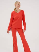 Lisca Lucky orange pyjama shirt