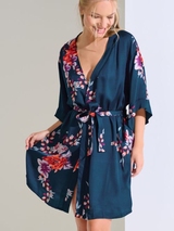 Lisca Amaryllis navy blue kimono