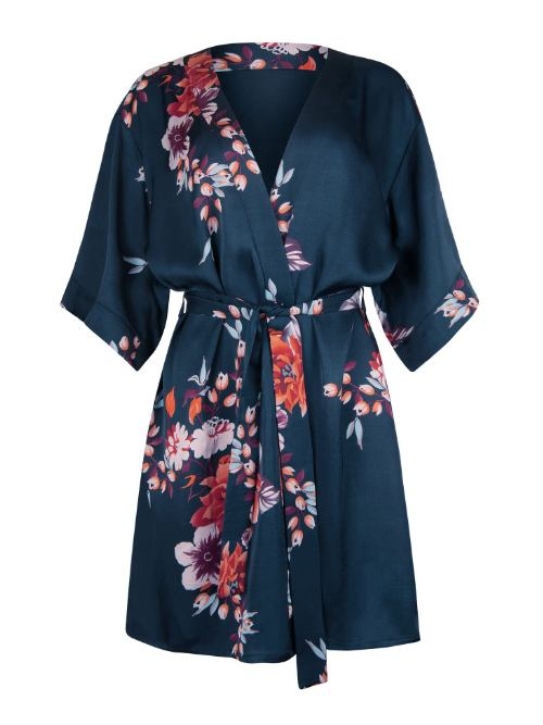 Lisca Amaryllis navy blue kimono