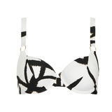 Lisca Swimwear Honolulu white/black soft-cup bikini bra