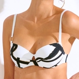 Lisca Swimwear Honolulu white/black padded bikini bra