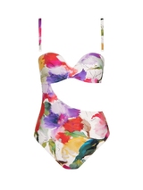 Lisca Swimwear Roma white/print bathingsuit