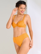 Lisca Swimwear Karpathos ochre yellow soft-cup bikini bra