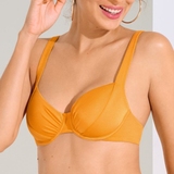 Lisca Swimwear Karpathos ochre yellow soft-cup bikini bra