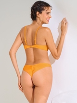 Lisca Swimwear Karpathos ochre yellow push up bikini bra