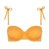 Lisca Swimwear Karpathos ochre yellow soft-cup bikini bra