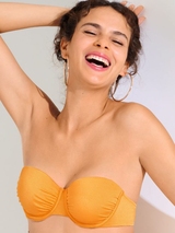 Lisca Swimwear Karpathos ochre yellow soft-cup bikini bra