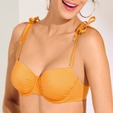 Lisca Swimwear Karpathos ochre yellow soft-cup bikini bra