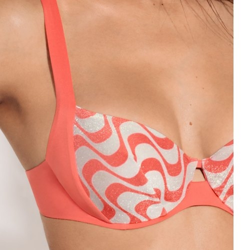 Lisca Swimwear Iceland coral soft-cup bikini bra
