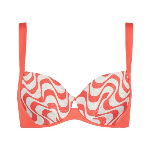 Lisca Swimwear Iceland coral soft-cup bikini bra
