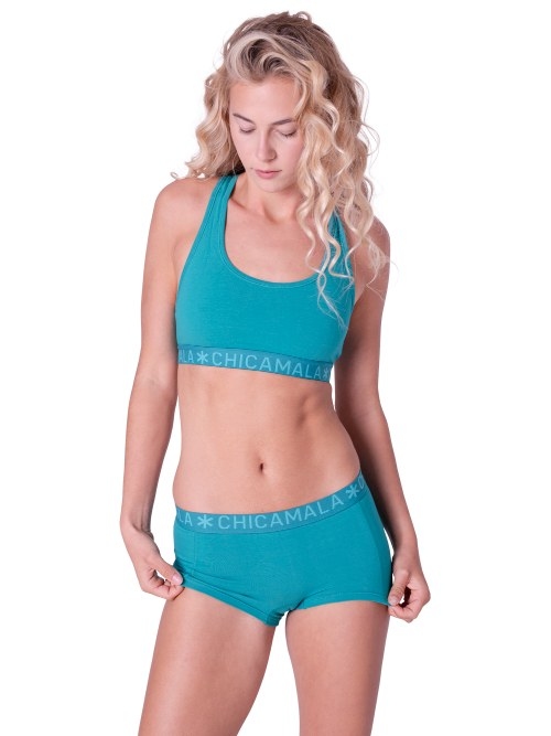 Chicamala Solid blue/green short