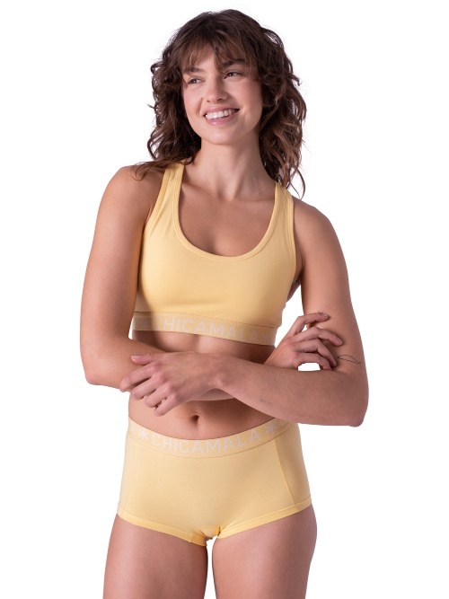 Chicamala Solid yellow/pink short