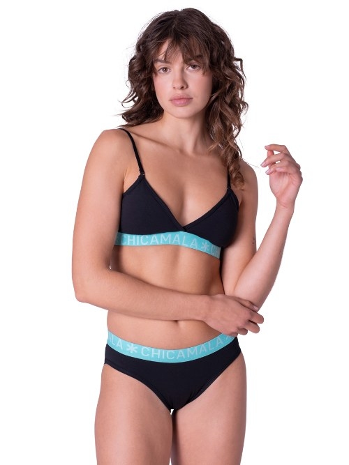 Chicamala Solid black brief