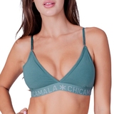 Chicamala Solid green non-padded bra