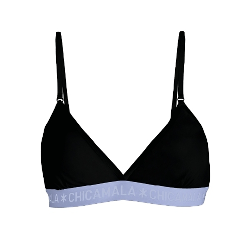 Chicamala Solid black non-padded bra