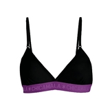 Chicamala Solid black/purple non-padded bra