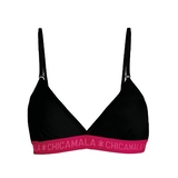 Chicamala Solid black/red non-padded bra