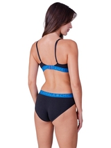 Chicamala Solid black/blue non-padded bra