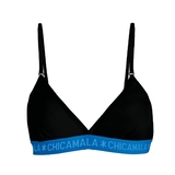 Chicamala Solid black/blue non-padded bra