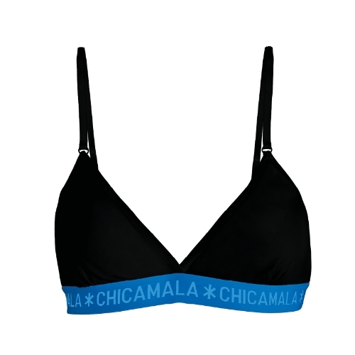 Chicamala Solid black/blue non-padded bra