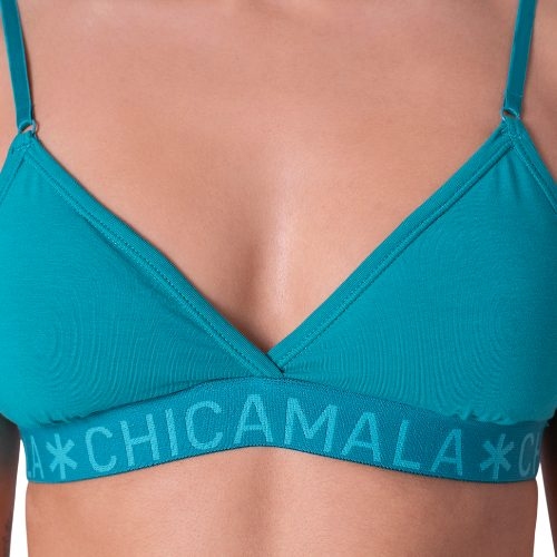Chicamala Solid green non-padded bra