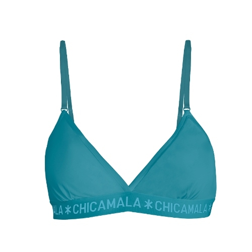 Chicamala Solid green non-padded bra