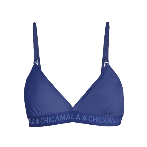 Chicamala Solid navy blue non-padded bra