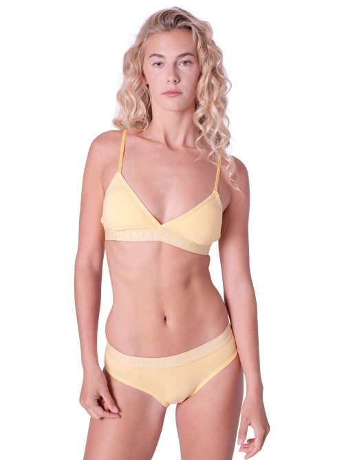 Chicamala Solid yellow non-padded bra