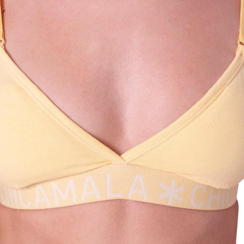 Chicamala Solid yellow non-padded bra