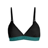 Chicamala Solid black/green non-padded bra