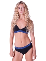 Chicamala Solid black/green non-padded bra