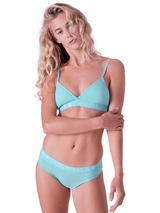 Chicamala Solid black/green non-padded bra