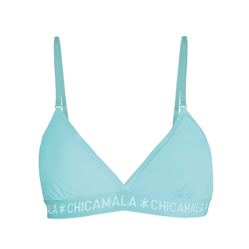 Chicamala Solid black/green non-padded bra