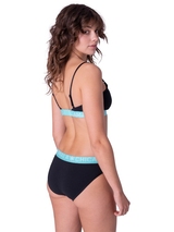 Chicamala Solid black/green non-padded bra