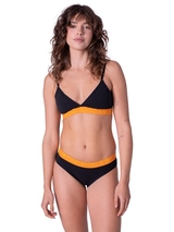 Chicamala Solid black/orange non-padded bra