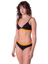 Chicamala Solid black/orange non-padded bra