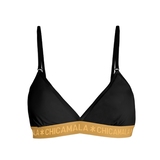 Chicamala Solid black/orange non-padded bra