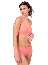 Chicamala Solid coral non-padded bra