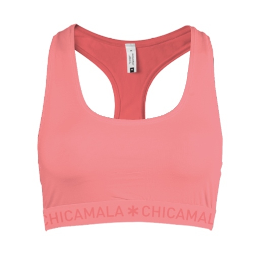 Chicamala Solid coral non-padded bra