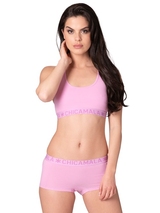 Chicamala Solid pink non-padded bra