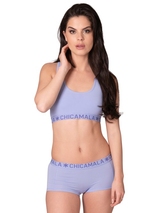 Chicamala Solid purple non-padded bra