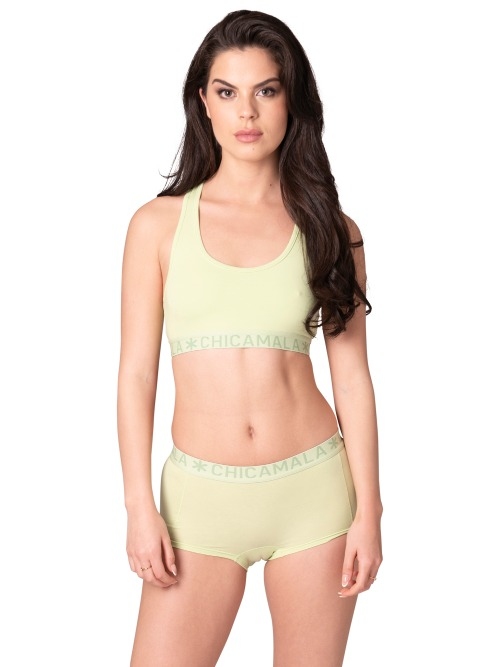 Chicamala Solid green non-padded bra